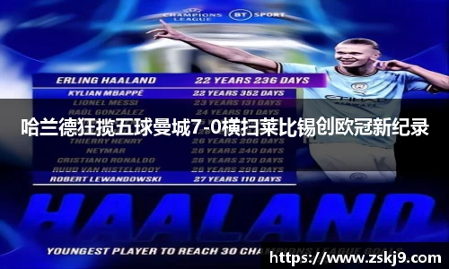 哈兰德狂揽五球曼城7-0横扫莱比锡创欧冠新纪录